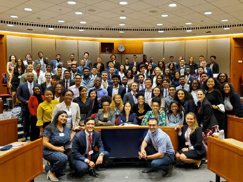 participants at a  summer venture in management program class 